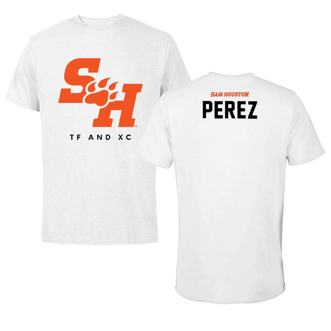 Sam Houston State University TF and XC White Performance Tee - Anthony Perez