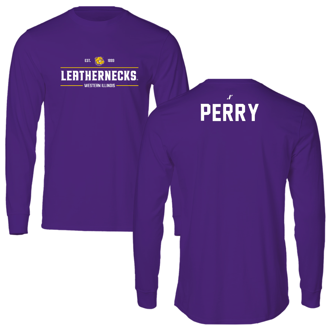 Western Illinois University TF and XC Purple General Long Sleeve - Robert Perry