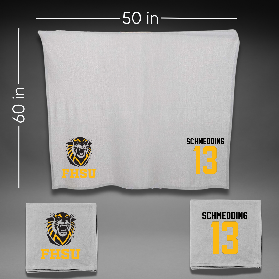 Fort Hays State University Volleyball Gray Blanket - #13 Grace Schmedding