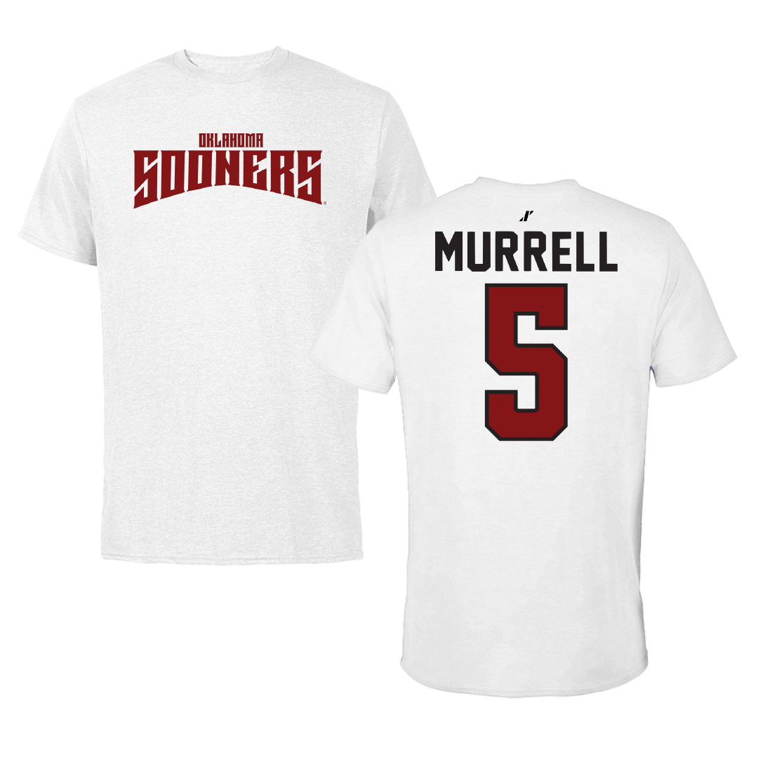 University of Oklahoma Soccer White Classic Performance Tee - #5 Hadley Murrell