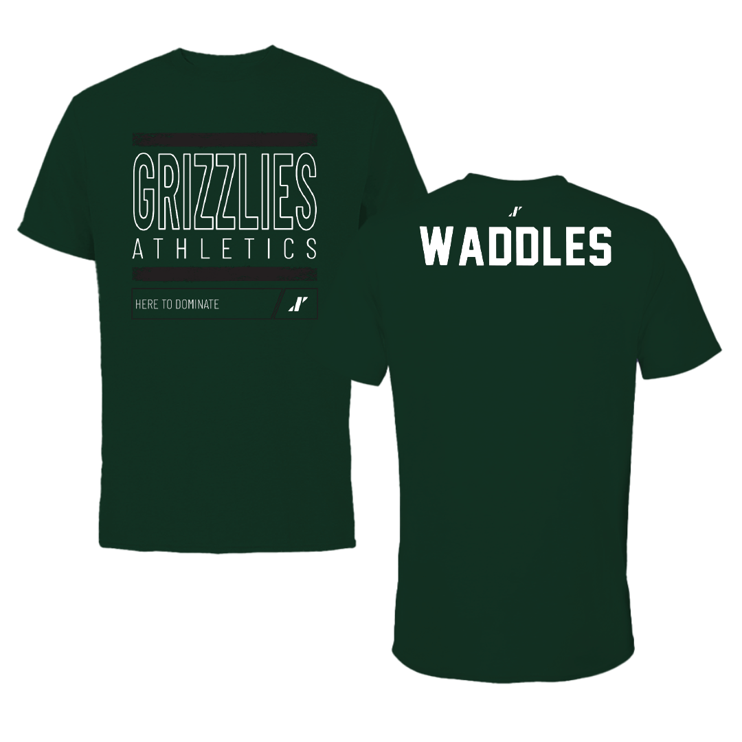 Adams State University TF and XC Forest Green Dominate Performance Tee - James Waddles