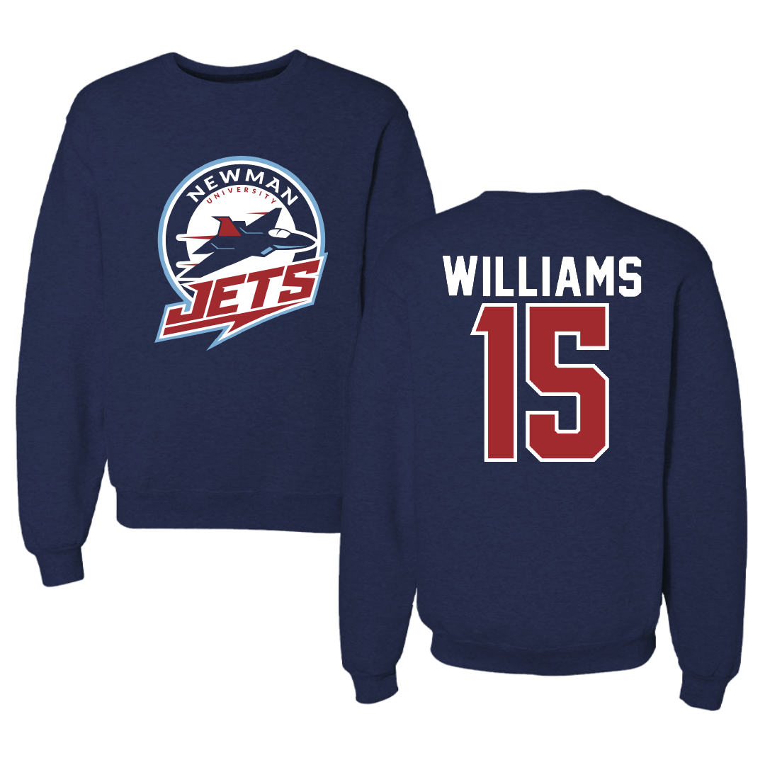 Newman University Basketball Navy Crewneck - #15 Danielle Williams