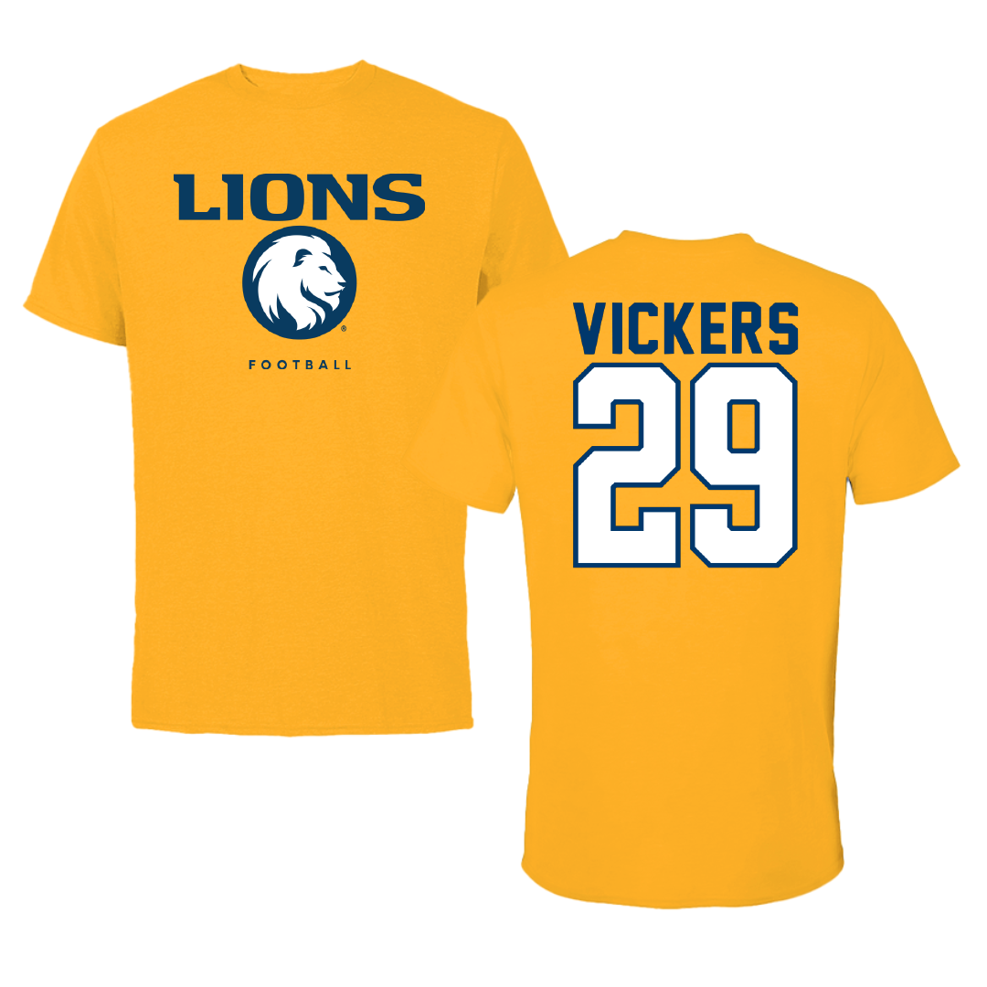 East Texas A&M University Football Gold Performance Tee - #29 Reiss Vickers