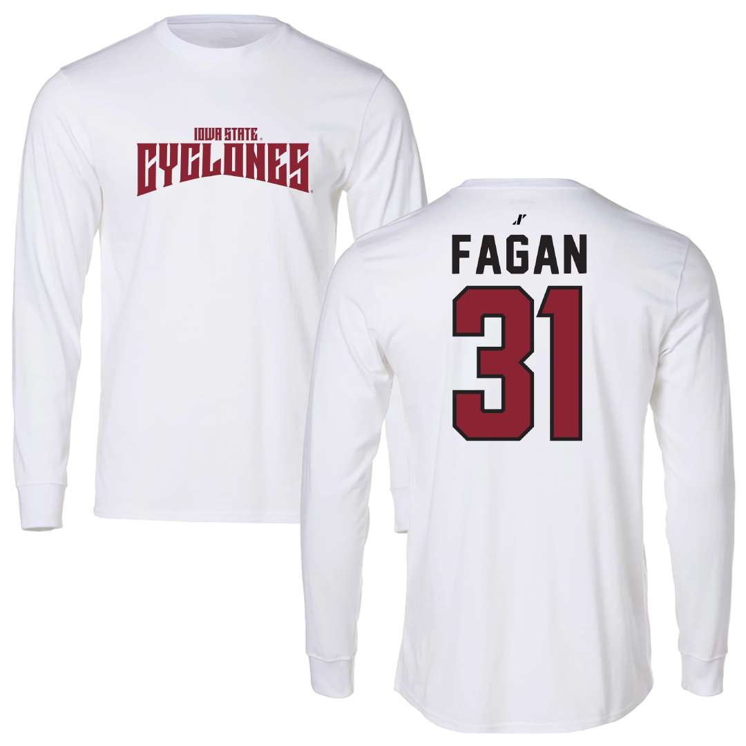 Iowa State University Soccer White Classic Performance Long Sleeve - #31 Cadence Fagan