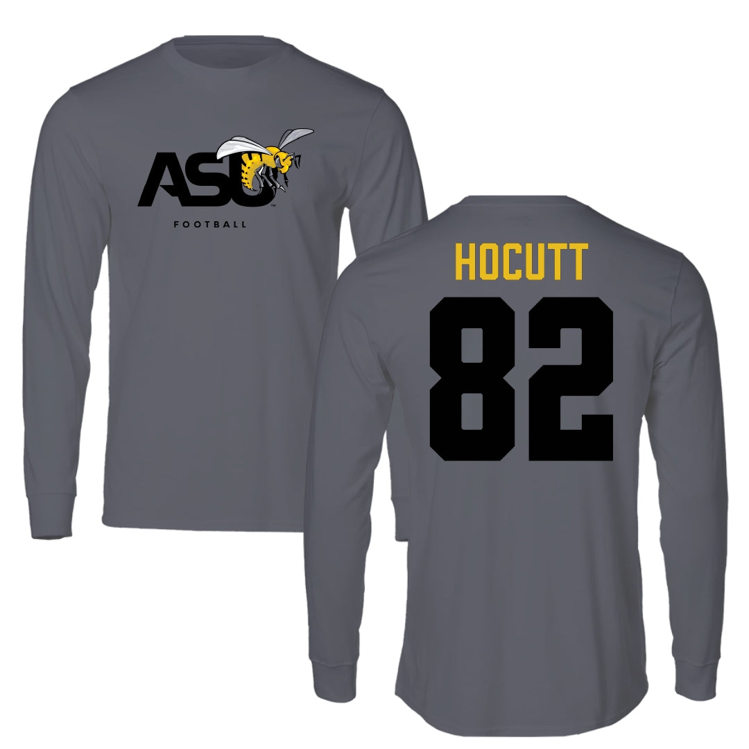 Alabama State University Football Dark Gray Long Sleeve - #82 Will Hocutt