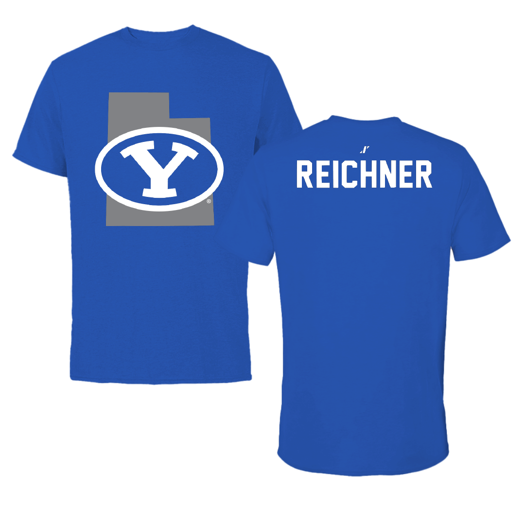 Brigham Young University Swimming & Diving Blue State Tee - Annie Reichner