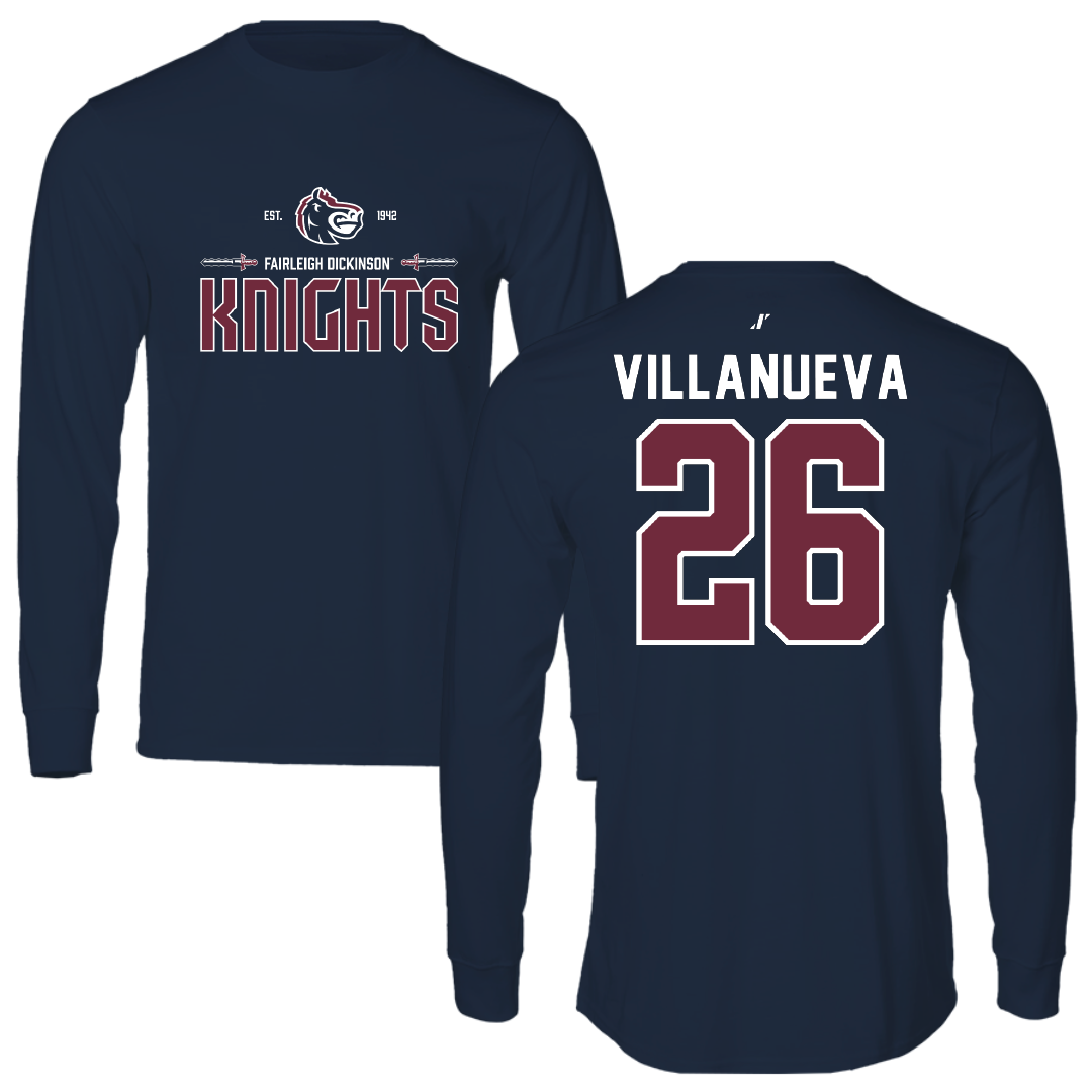 Fairleigh Dickinson University-Metropolitan Campus Soccer Navy General Long Sleeve - #26 Emily Villanueva