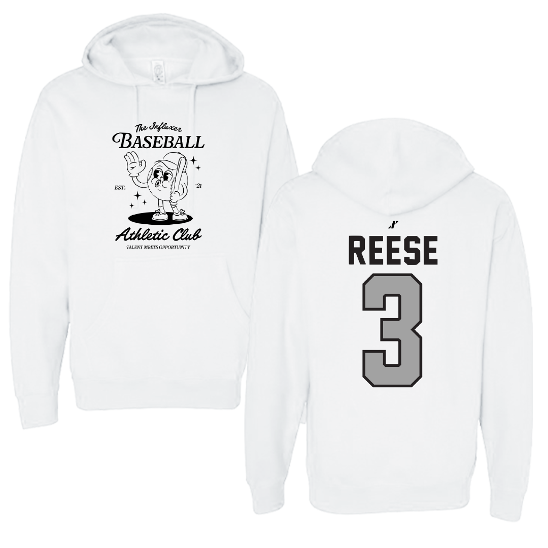 Baseball White Influxer Athletic Club Hoodie - #3 Ace Reese