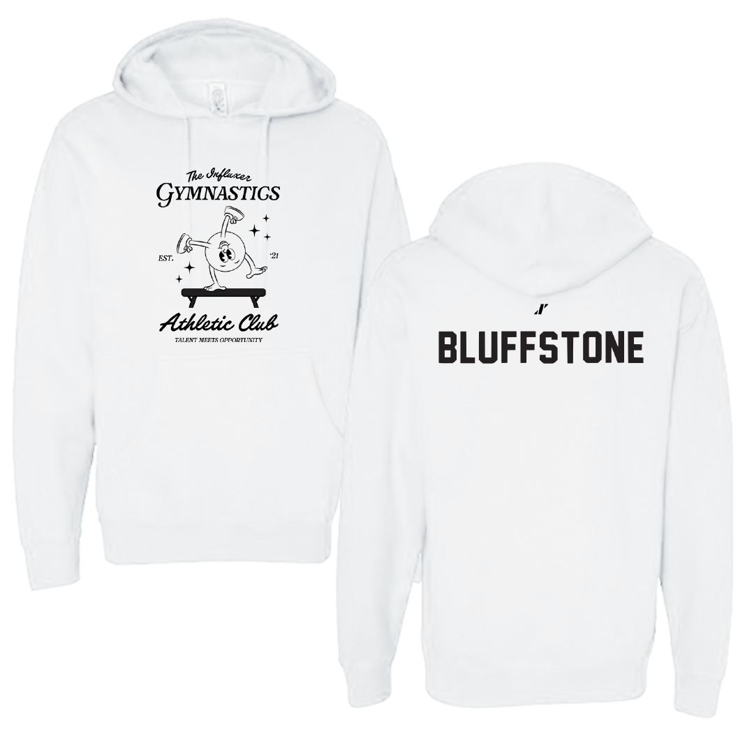 Gymnastics White Influxer Athletic Club Hoodie - Kaylee Bluffstone