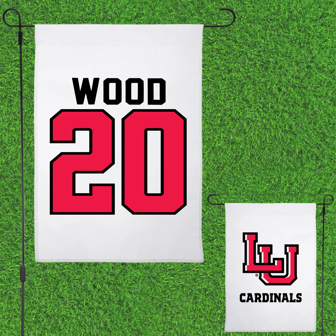 Lamar University Soccer White Garden Flag - #20 Emmy Wood