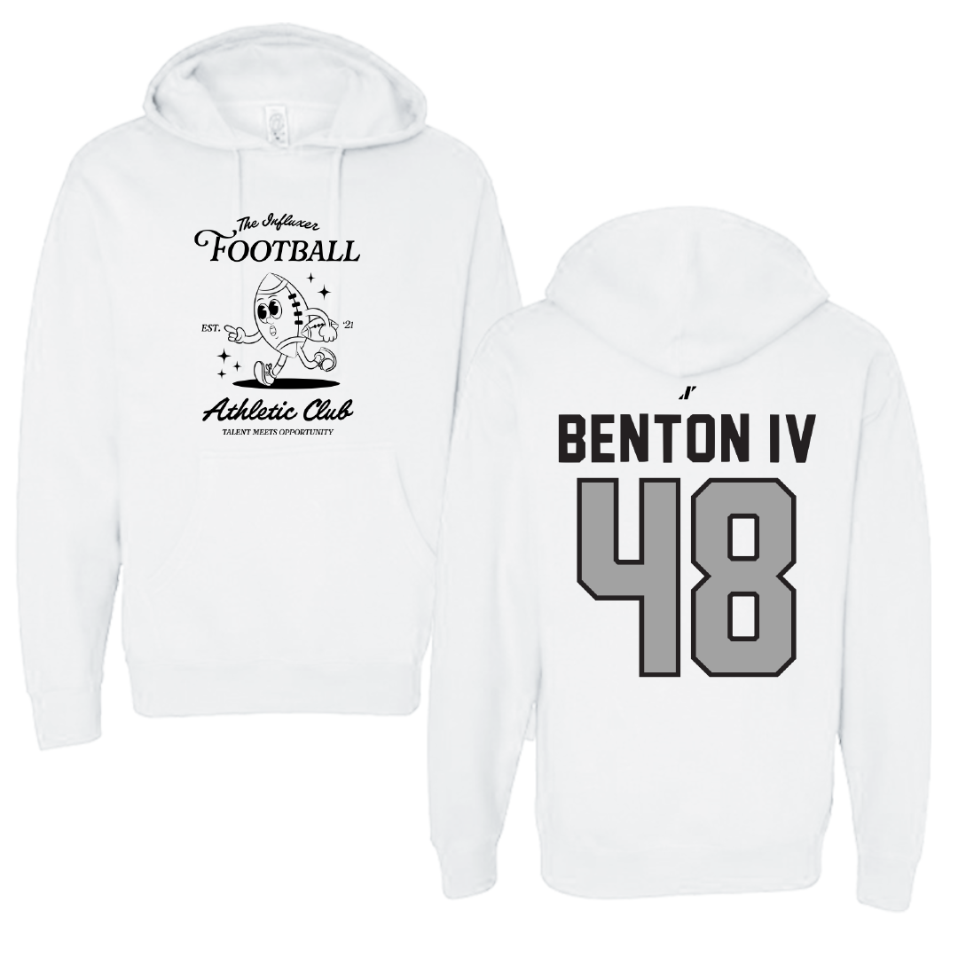 Football White Influxer Athletic Club Hoodie - #48 Will Benton IV
