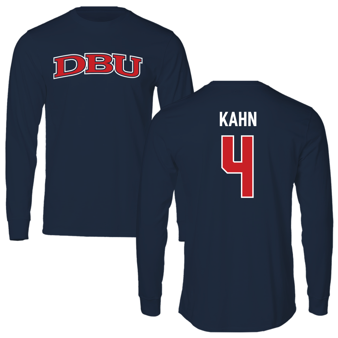 Dallas Baptist University Basketball Navy DBU Long Sleeve - #4 Cameron Kahn