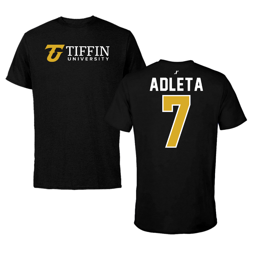 Tiffin University Soccer Black Tee - #7 Jenna Adleta