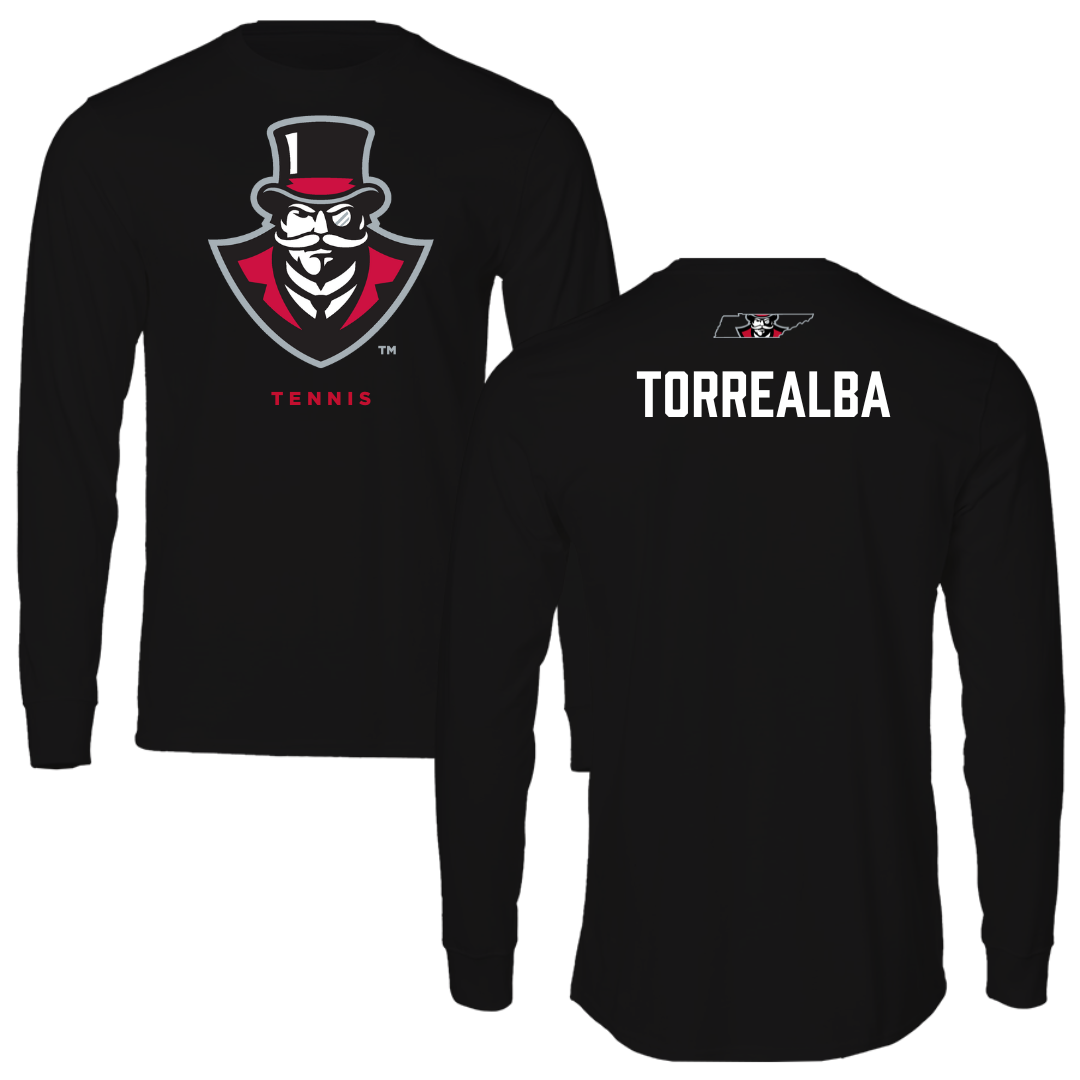 Austin Peay State University Tennis Black Mascot Performance Long Sleeve - Denise Torrealba