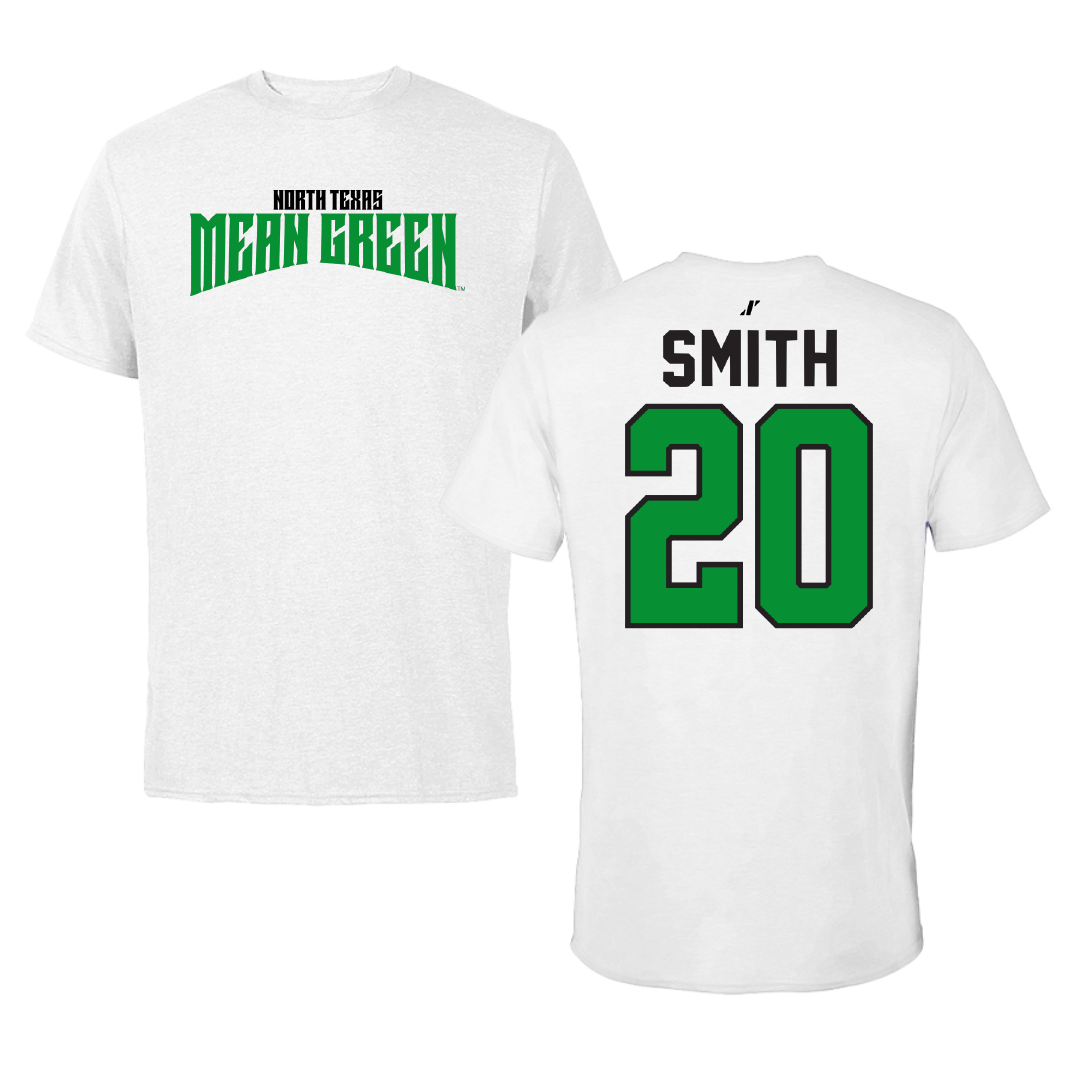 University of North Texas Softball White Classic Performance Tee - #20 Kayleigh Smith