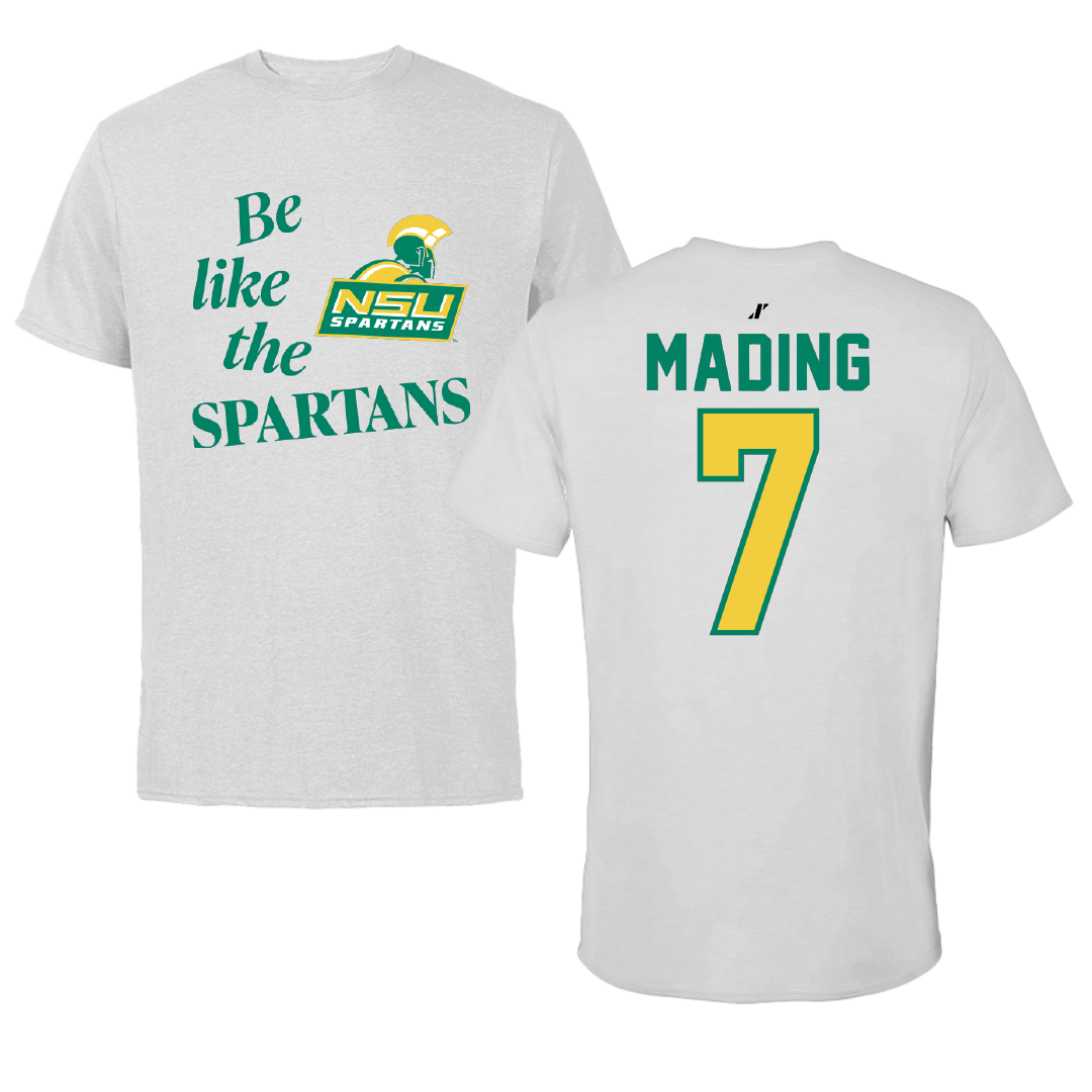 Norfolk State University Basketball Light Gray Be Like Us Performance Tee - #7 Kuluel Mading