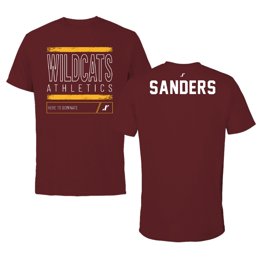 Bethune-Cookman University TF and XC Maroon Dominate Tee - Jemari Sanders