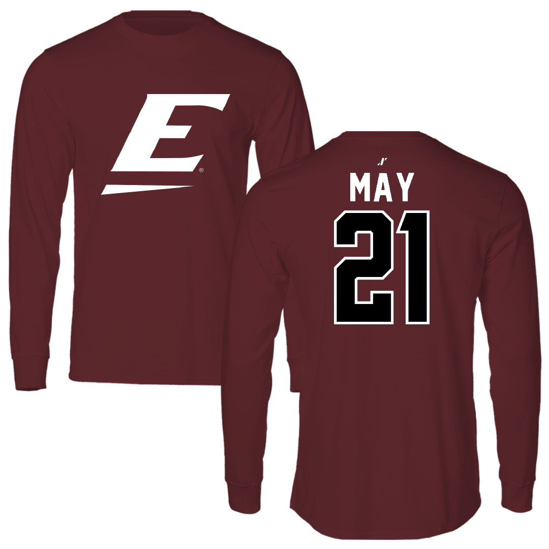 Eastern Kentucky University Soccer Maroon Long Sleeve - #21 Avery May