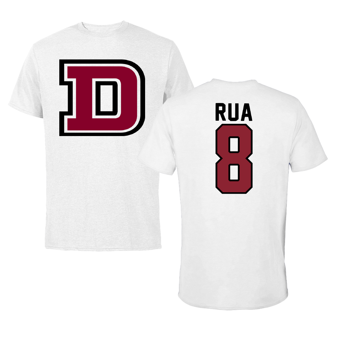 Dean College Volleyball White Tee - #8 Mason Rua