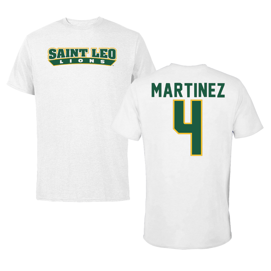 Saint Leo University Softball White Performance Tee - #4 Marissa Martinez