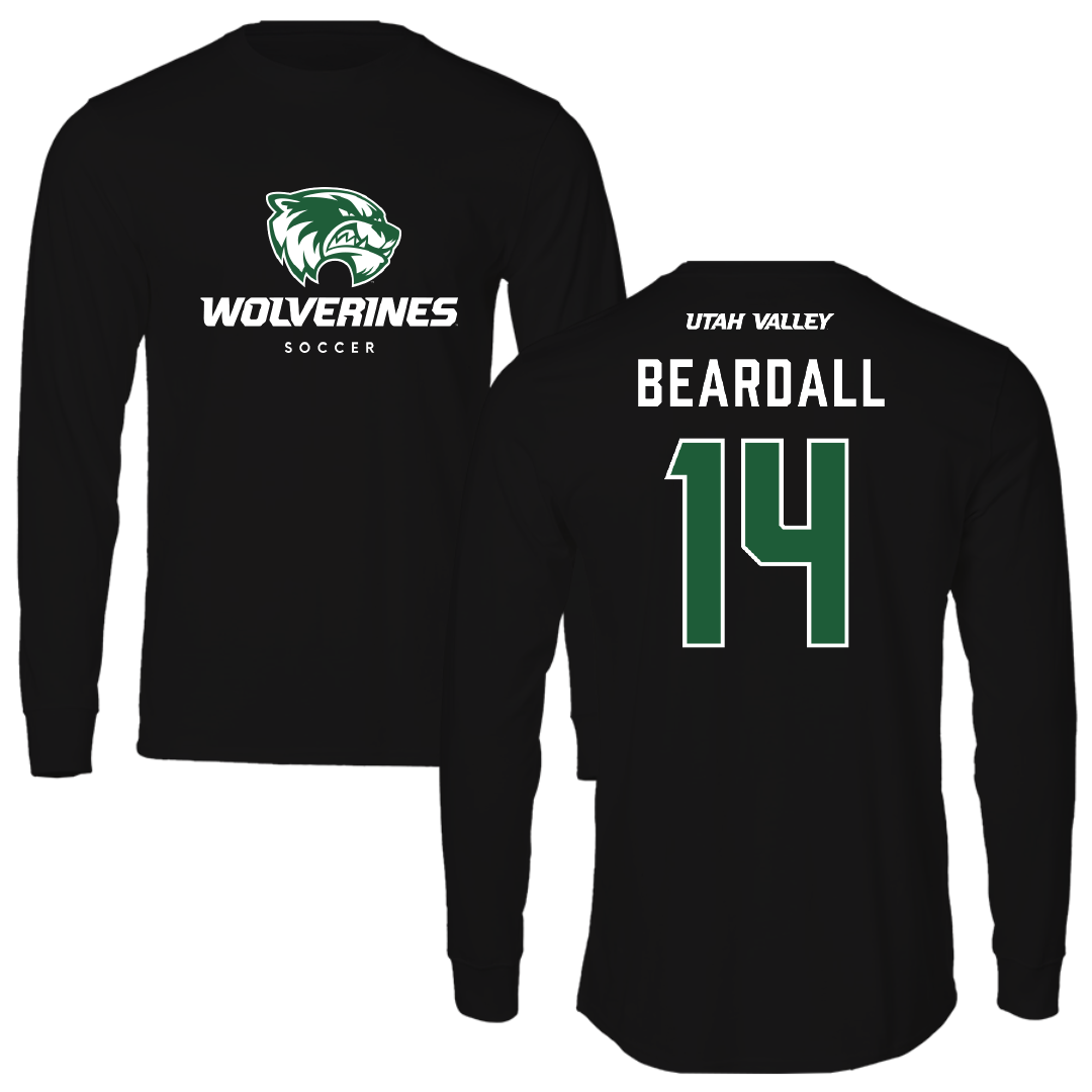 Utah Valley University Soccer Black Performance Long Sleeve - #14 Sadie Beardall