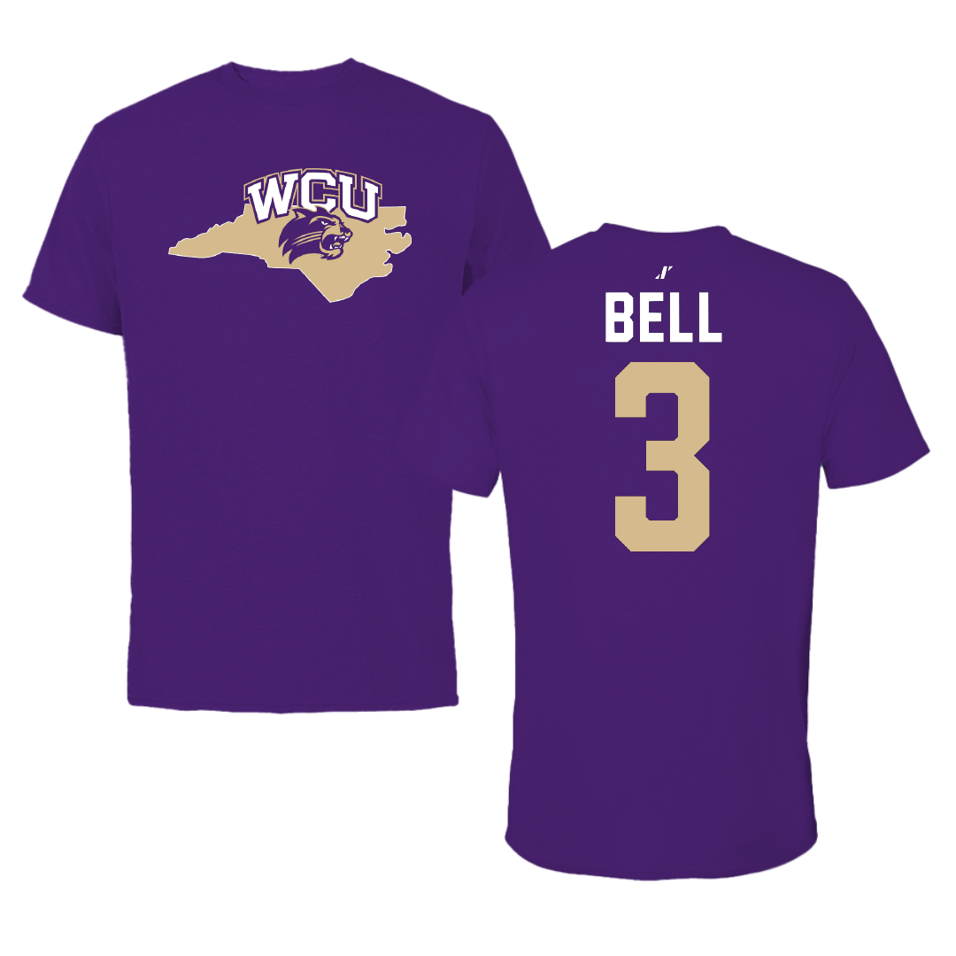 Western Carolina University Softball Purple State Tee - #3 Lily Bell