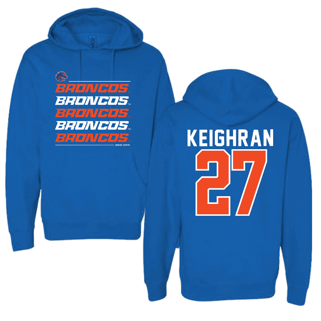 Boise State University Softball Blue General Hoodie - #27 Shannon Keighran