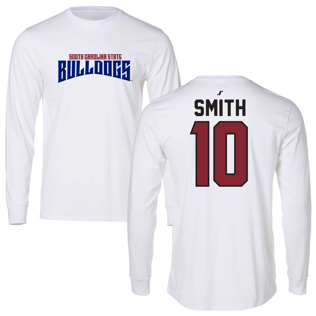 South Carolina State University Football White Classic Performance Long Sleeve - #10 Tyler Smith