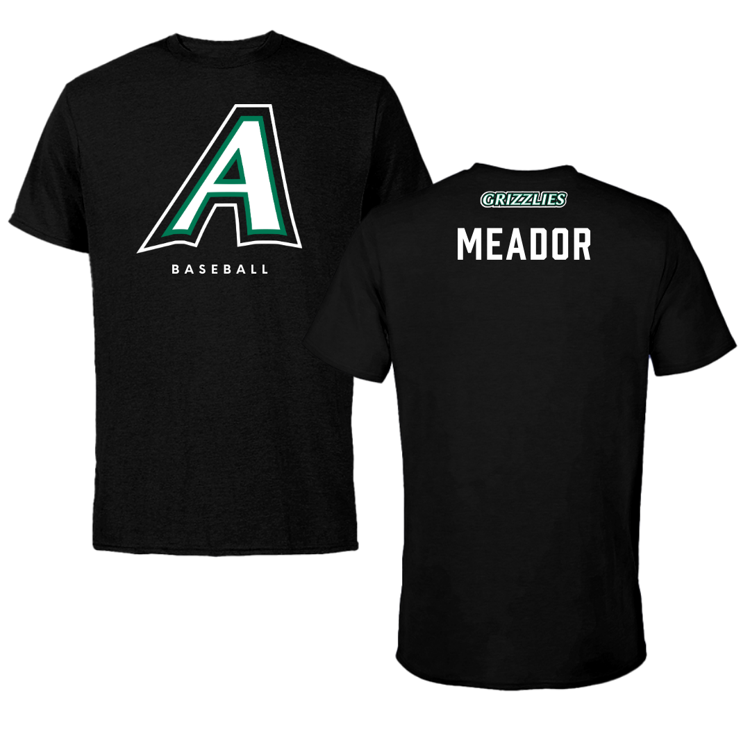 Adams State University Baseball Black Block Tee - Billy Meador