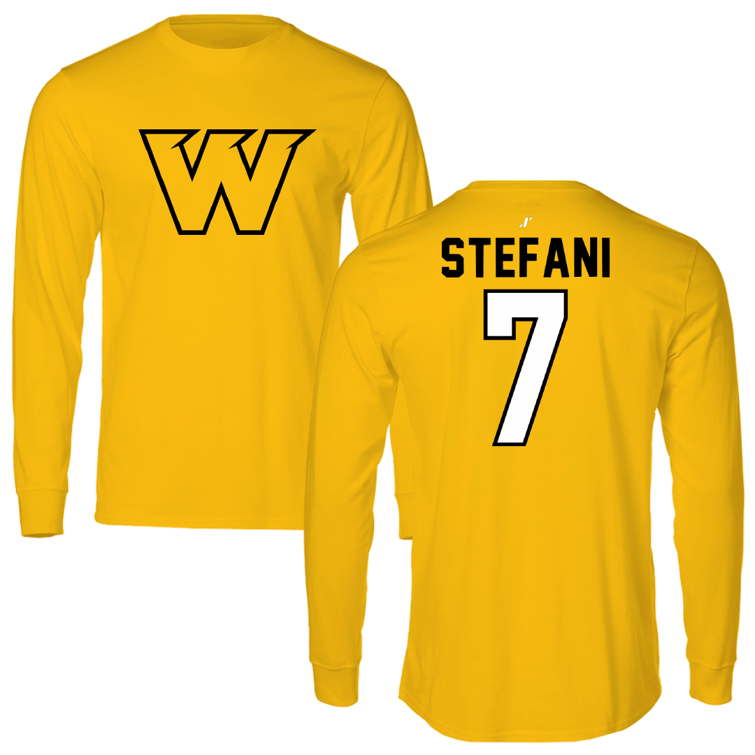 Wayne State College (Nebraska) Rugby Gold Performance Long Sleeve - #7 Diego Stefani