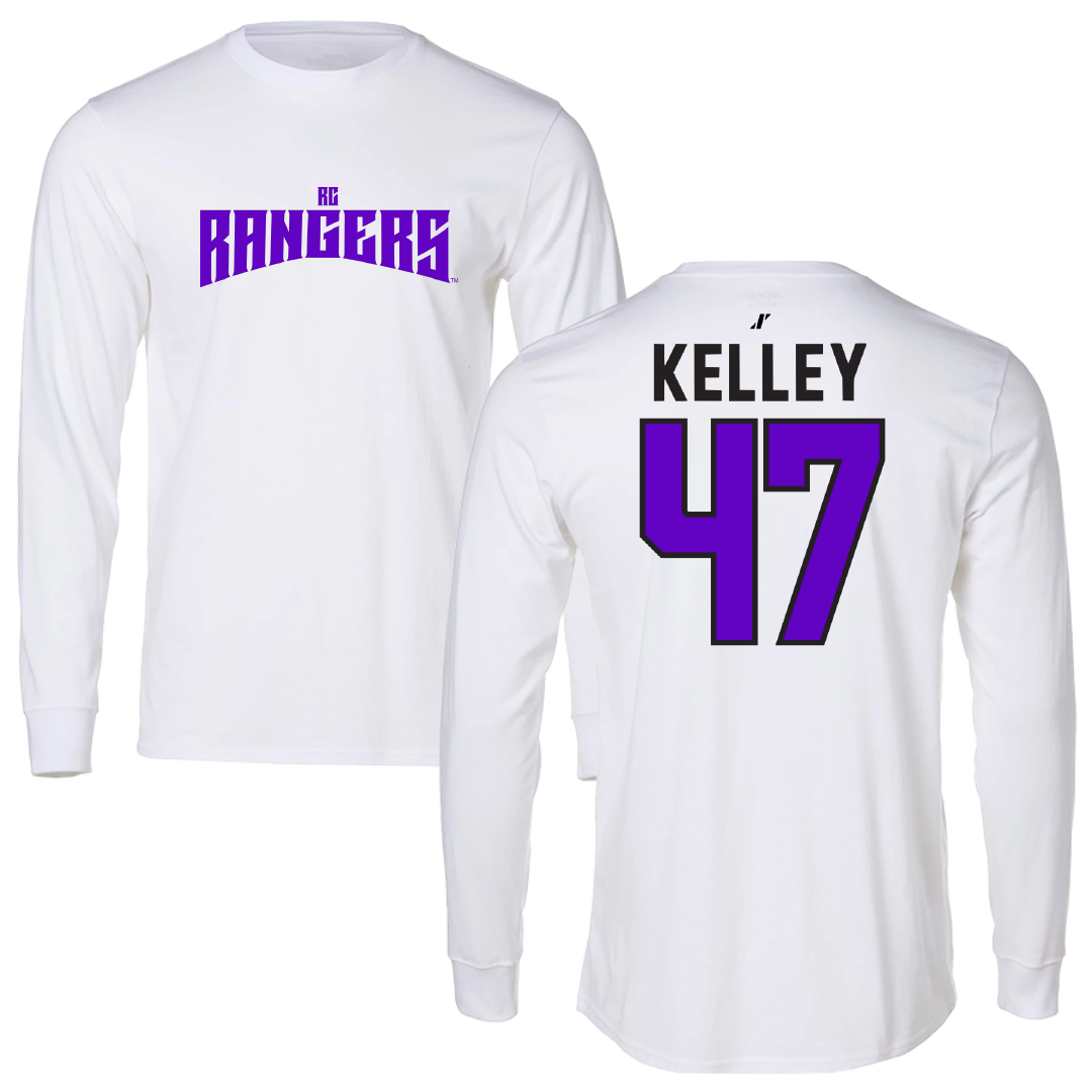 Ranger College Baseball White Classic Long Sleeve - #47 Anthony Kelley