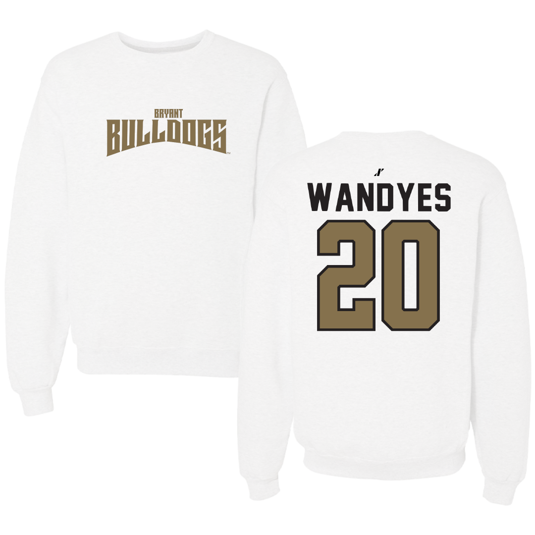 Bryant University Soccer White Classic Crewneck - #20 Kelsie Wandyes
