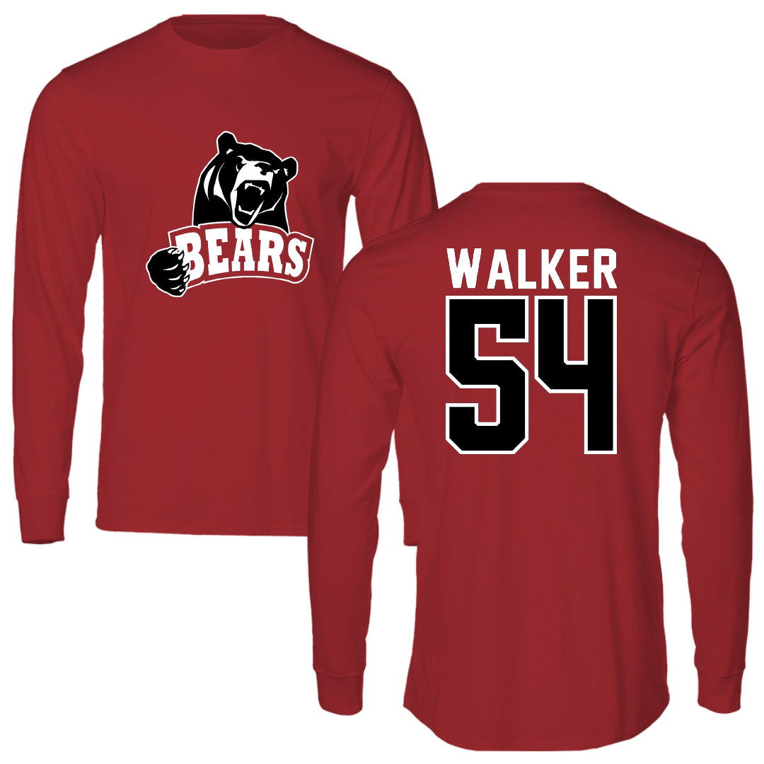 Lenoir-Rhyne University Lacrosse Canvas Red Long Sleeve - #54 Robert Walker