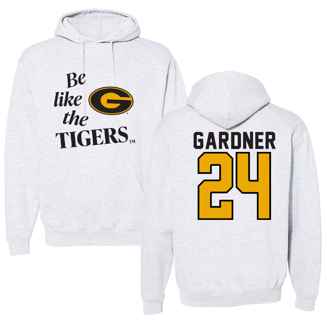 Grambling State University Baseball Light Gray Be Like Us Hoodie - #24 Aries Gardner