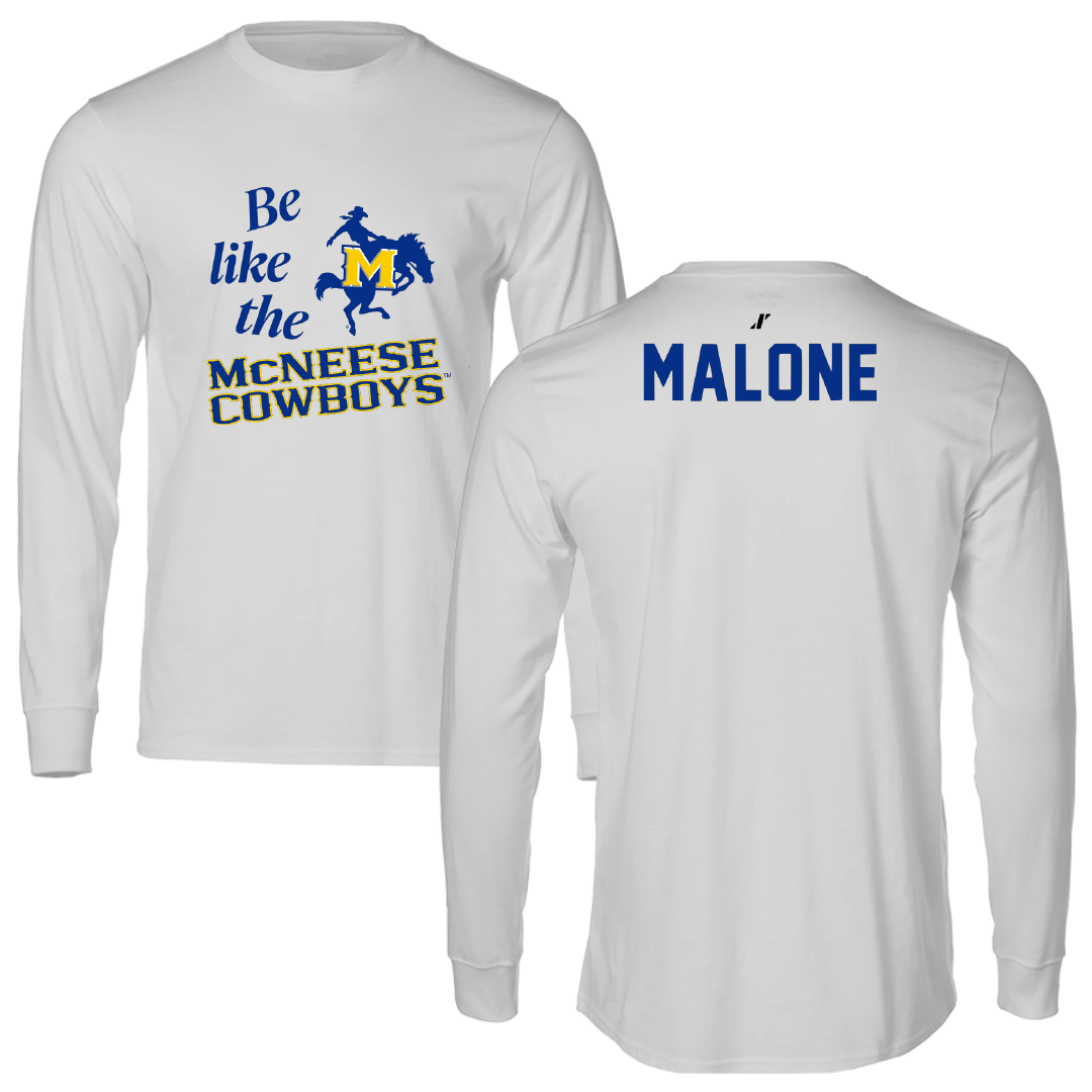 McNeese State University Beach Volleyball Light Gray Be Like Us Performance Long Sleeve - McKenna Malone
