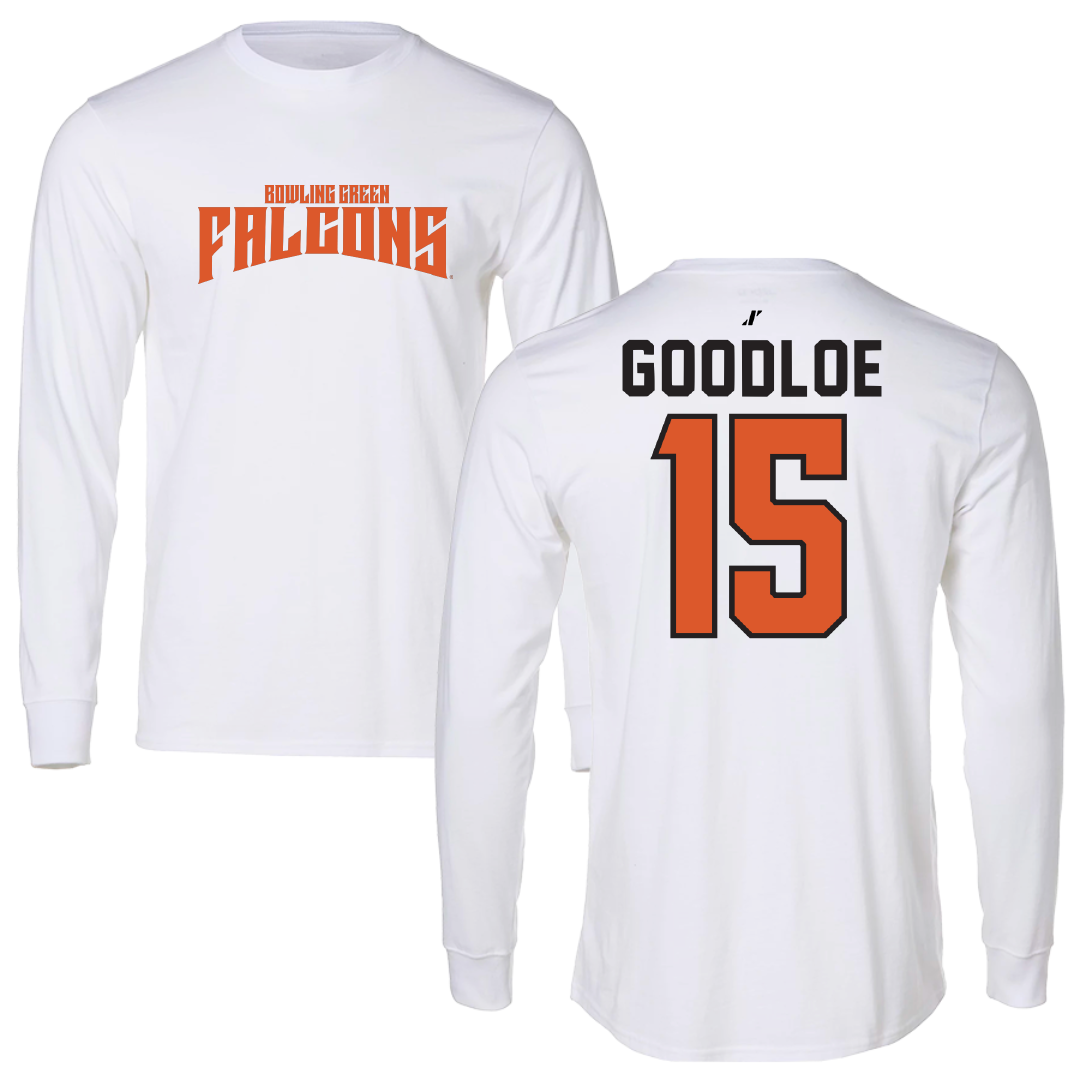 Bowling Green State University Football White Classic Long Sleeve - #15 Caleb Goodloe
