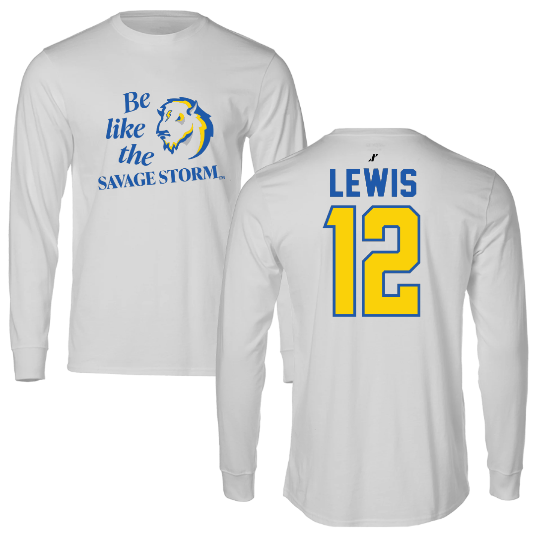 Southeastern Oklahoma State University Volleyball Light Gray Be Like Us Long Sleeve - #12 Patience Lewis