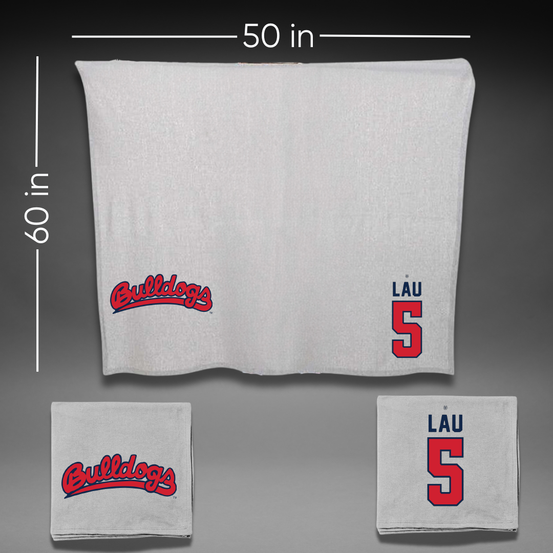 Fresno State University Soccer Gray Blanket - #5 Jordan Lau