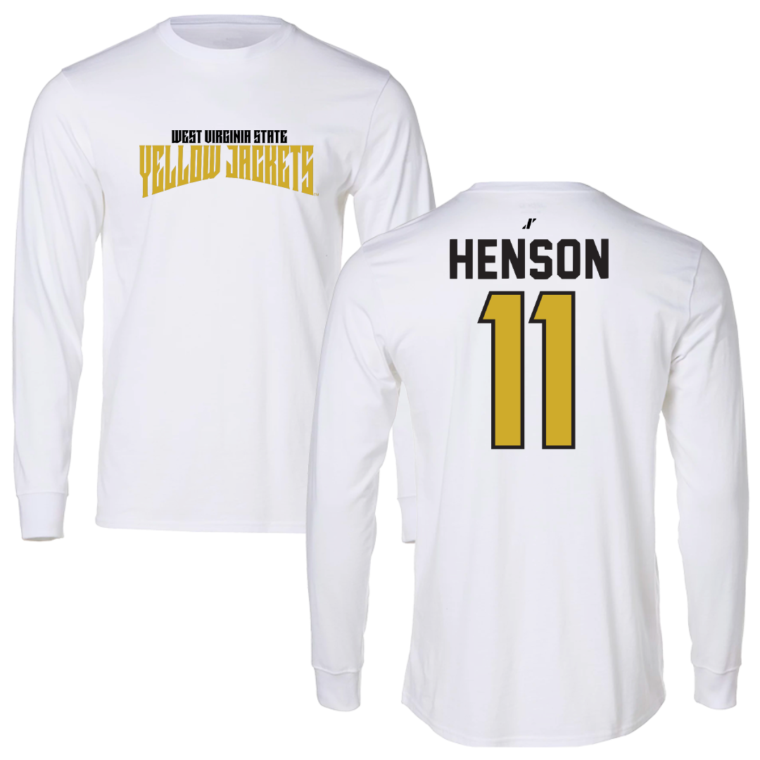 West Virginia State University Acrobatics & Tumbling White Classic Performance Long Sleeve - #11 Jada Henson