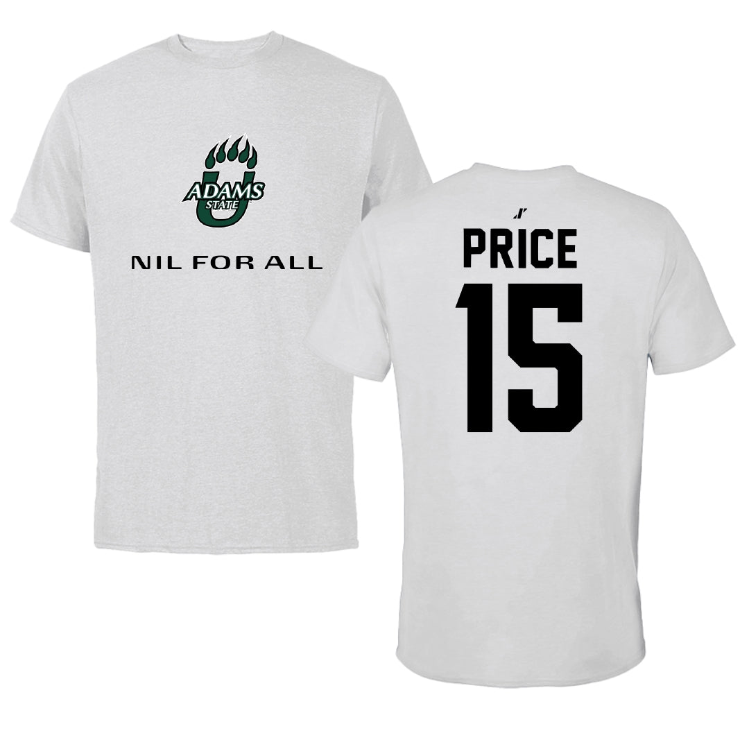 Adams State University Basketball Light Gray NIL for ALL Performance Tee - #15 Jada Price