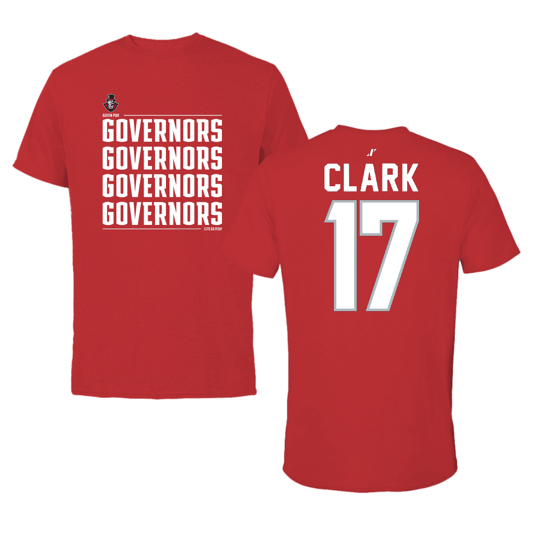 Austin Peay State University Beach Volleyball Red General Performance Tee - #17 Anna Kate Clark