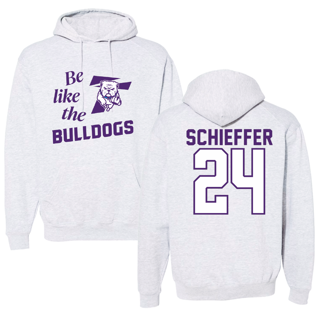 Truman State University Baseball Light Gray Be Like Us Hoodie - #24 Gavin Schieffer