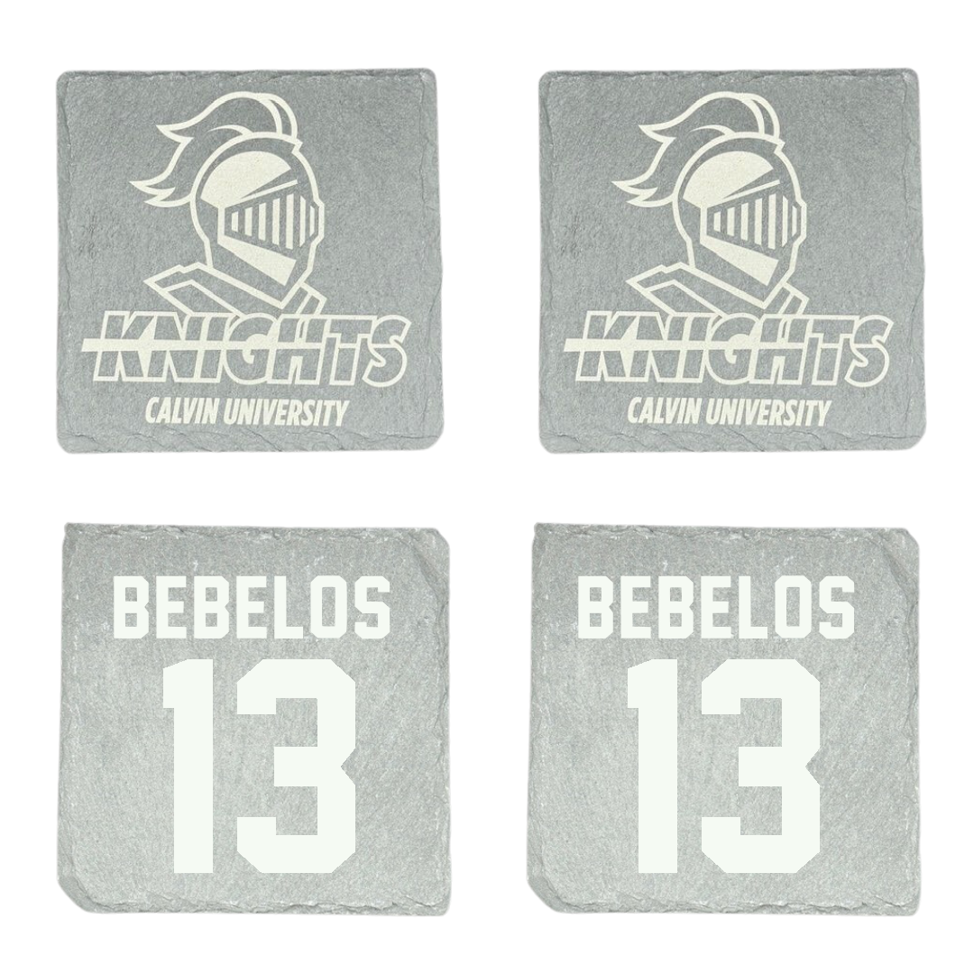 Calvin University Ice Hockey Stone Coaster (4 Pack)  - #13 Christopher Bebelos