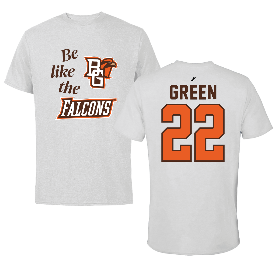 Bowling Green State University Soccer Light Gray Be Like Us Performance Tee - #22 Taylor Green