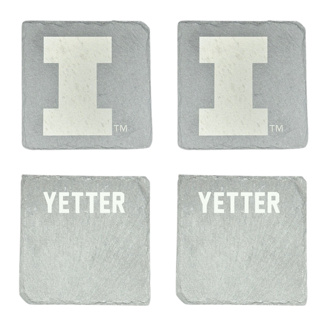 University of Illinois Swimming & Diving Stone Coaster (4 Pack)  - Molly Yetter