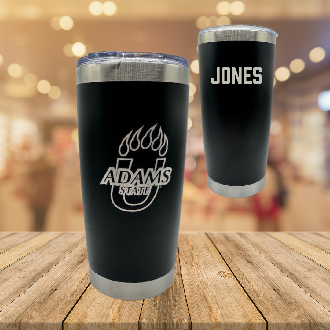 Adams State University Swimming & Diving Black Stainless Steel Tumbler - Joshua Jones