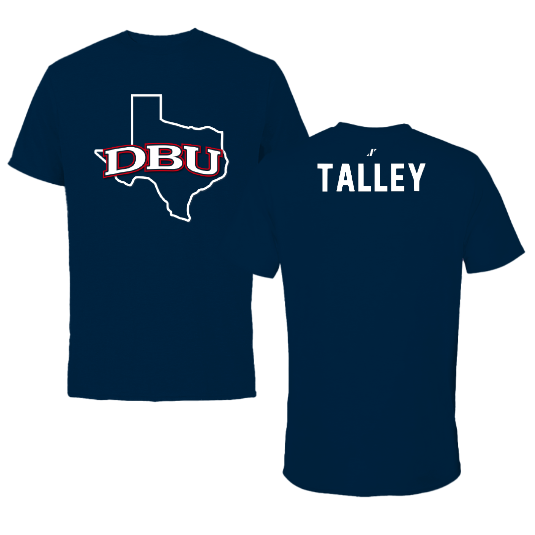 Dallas Baptist University TF and XC Navy State Performance Tee - Ainsley Talley