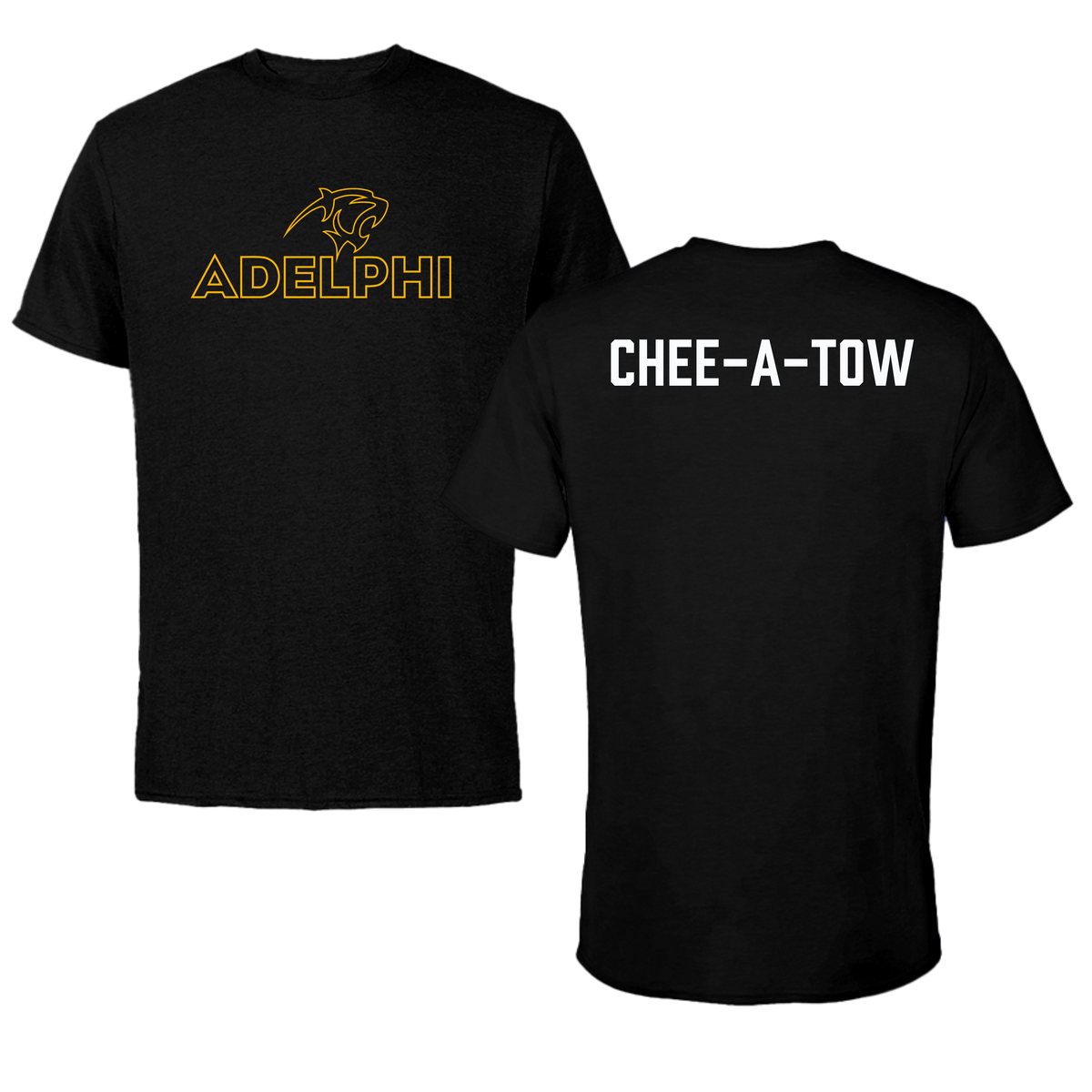 Adelphi University Swimming & Diving Black Tee - Jake Chee-A-Tow