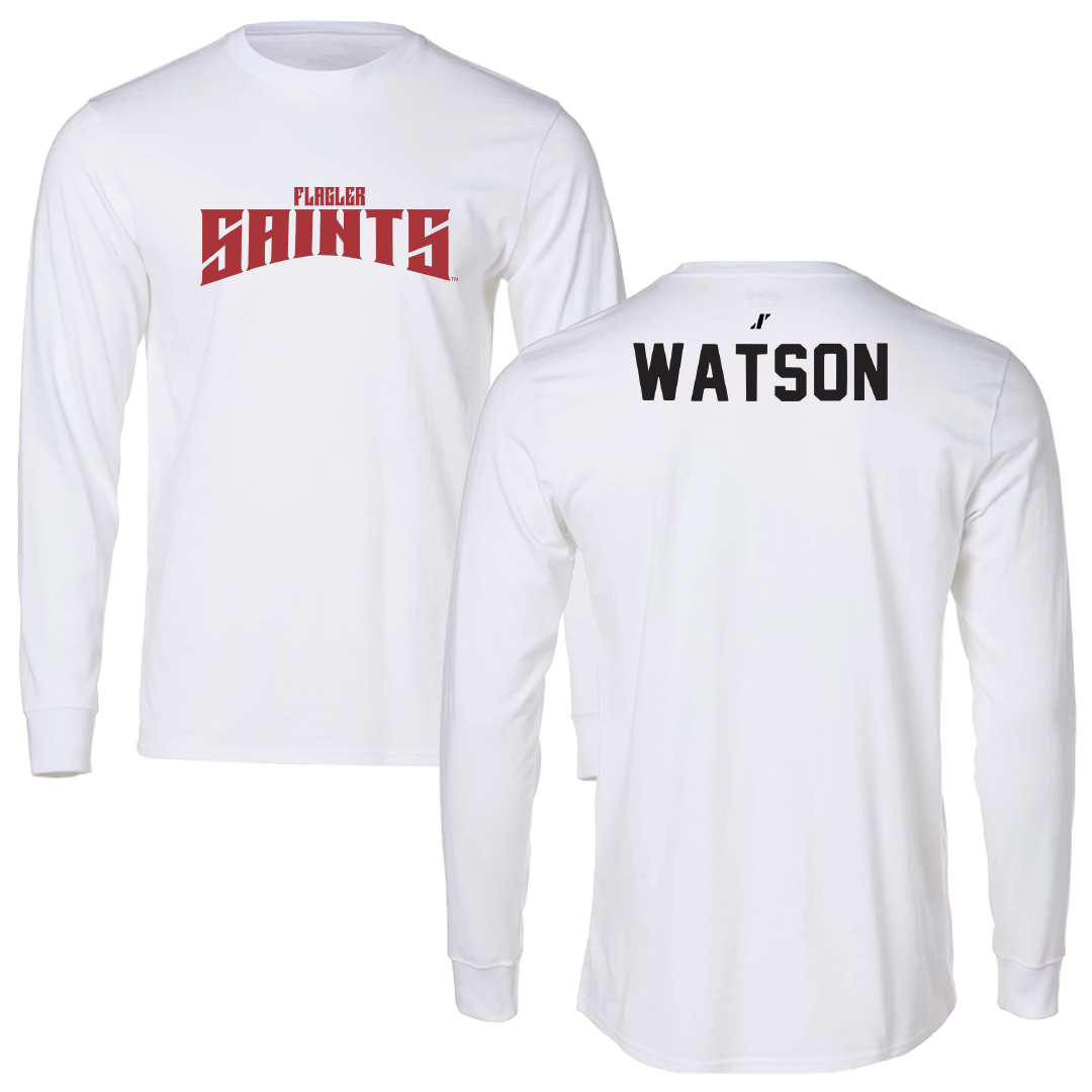 Flagler College TF and XC White Classic Long Sleeve - Nathaniel Watson