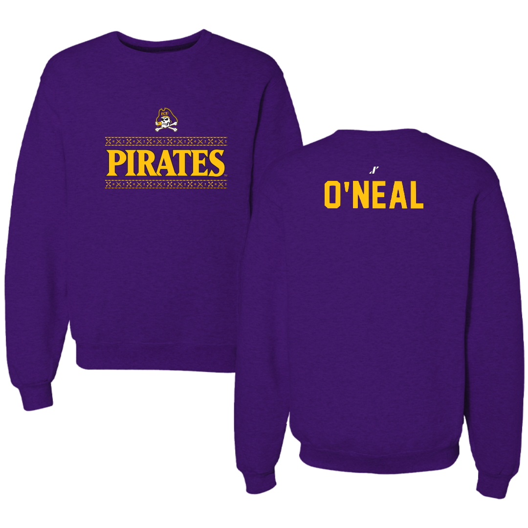 East Carolina University Golf Purple General Crewneck - Nathan O'Neal